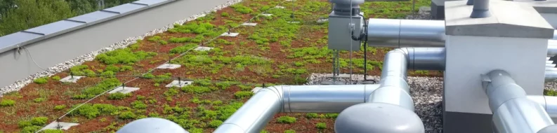 dach zielony na bloku